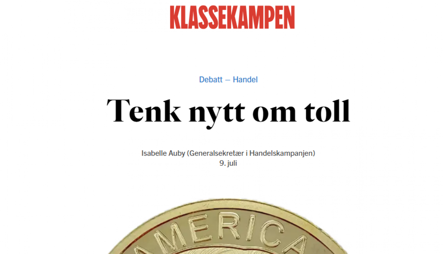 Handelskrig: Vi må bruke krisetid til å tenke nytt