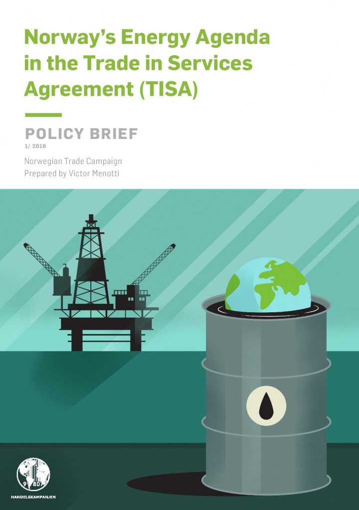 Policy-brief: Norway&#8217;s Energy Agenda in the Trade in Services Agreement (TISA)